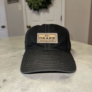 DRAKE WATERFOWL SYSTEMS 6 PANEL WAXED PATCH LOGO COTTON BALL CAP HAT